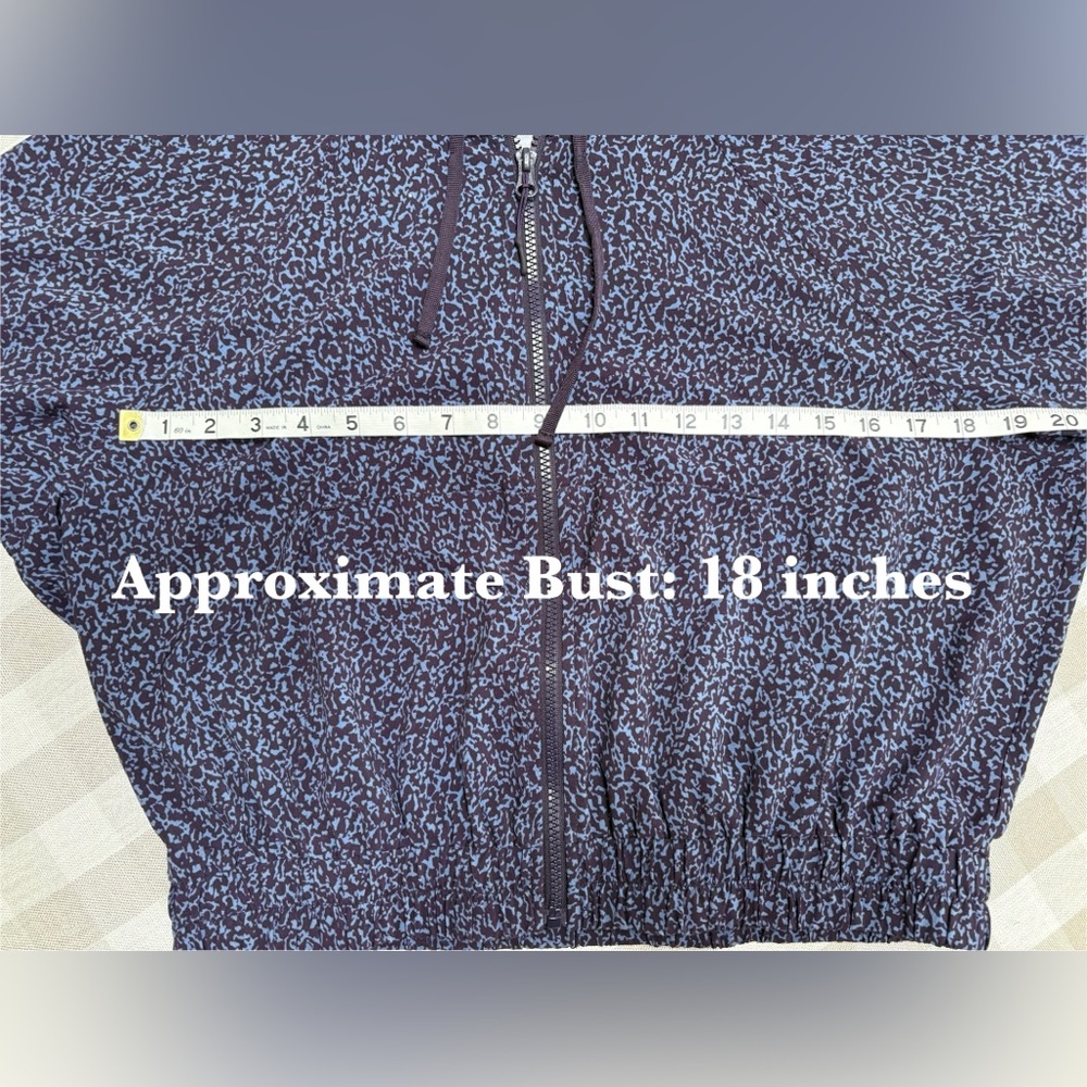 Athletic Blue Leopard Print Hooded Jacket by Zella - Picture 12 of 15